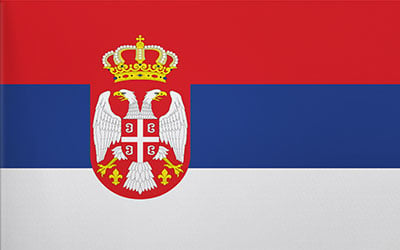 Serbia Decal Flag Sticker 13 x 9cm