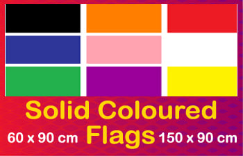 Solid Coloured Flags 150 x 90cm