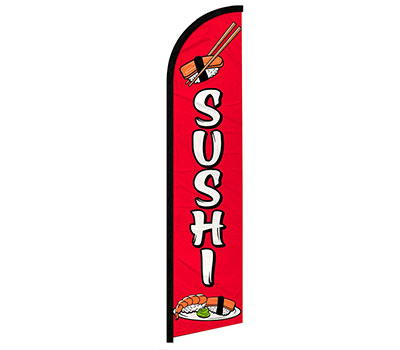 Sushi Advertising Feather Flag