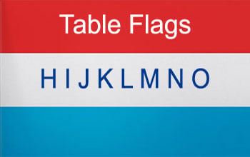 Table Flags - Countries H to O