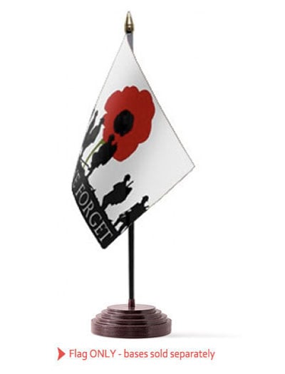 Lest We Forget Army Table Flag