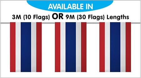 Thailand Bunting Flags - 9M 30 Flags