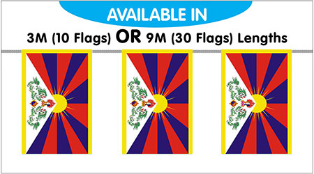 Tibet Bunting String Flags 3M - 10 Flags