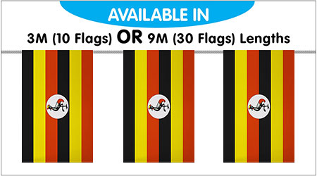 Uganda Bunting String Flags 3M - 10 Flags
