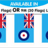 UK Britain RAF String Bunting Flags