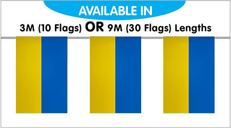 Ukraine String Bunting Flags
