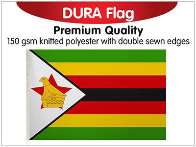 Zimbabwe Knitted Dura Flag 150 x 90cm